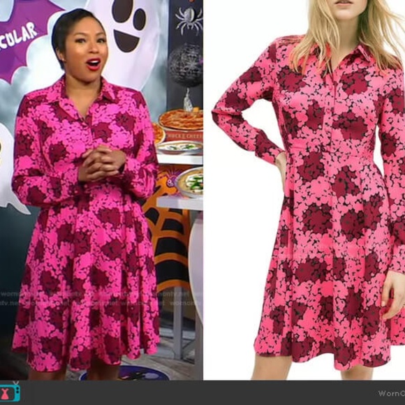 Kate Spade Pink Bubble Dot Smocked Dress - size 14 - Picture 5 of 9